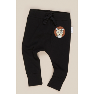 HuxBaby Patch Drop Crotch Pant Black 3 Years